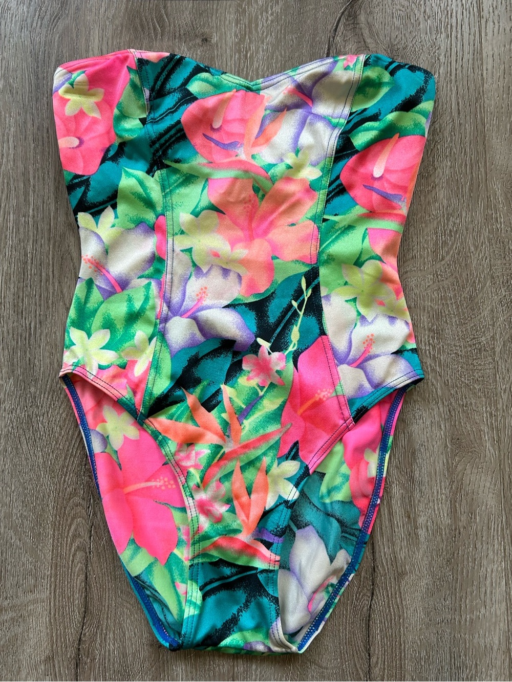 Vtg 80’s/90’s Floral One-Piece Swimsuit